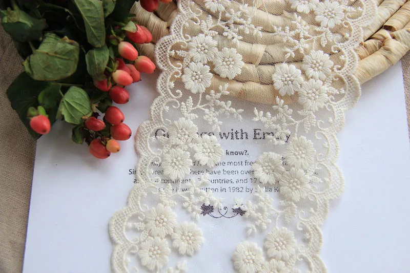5 yards/lot DIY Gauze Bilateral Embroidery Flower Mesh Lace Trim Lace Fabric Textiles Black White 11.7cm Clothes Accessories
5 yards/lot DIY Gauze Bilateral Embroidery Flower Mesh Lace Trim Lace Fabric Textiles Black White 11.7cm Clothes Accessories