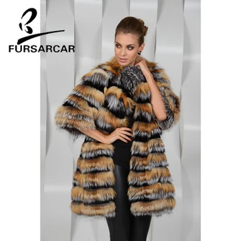 FURSARCAR 2018 New Arrival Real Fur Coat Women Top Quality Thick Warm Female Fur Coat 90 CM Long Luxury Winter Fox Fur Jacket
FURSARCAR 2018 New Arrival Real Fur Coat Women Top Quality Thick Warm Female Fur Coat 90 CM Long Luxury Winter Fox Fur Jacket