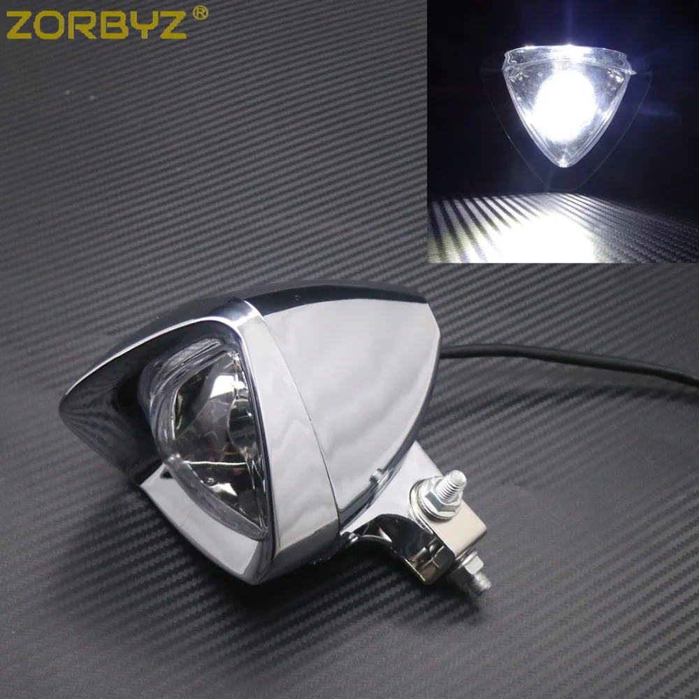 ZORBYZ Motorcycle Chrome LED Bullet Driving Spot Light Fog Light With Mount Bracket For Bobbers Choppers Custom
ZORBYZ Motorcycle Chrome LED Bullet Driving Spot Light Fog Light With Mount Bracket For Bobbers Choppers Custom