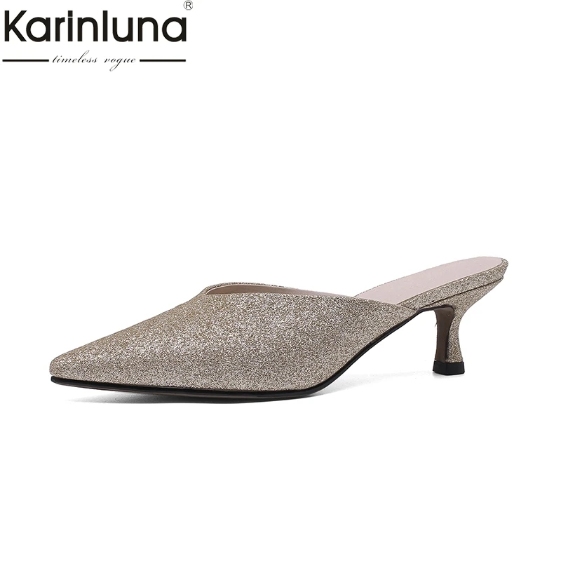KarinLuna women's Big Size 33-43 pigskin sexy Pumps pointed Toe thin Heels Shoes Woman elegant mules Party date Footwear
KarinLuna women's Big Size 33-43 pigskin sexy Pumps pointed Toe thin Heels Shoes Woman elegant mules Party date Footwear