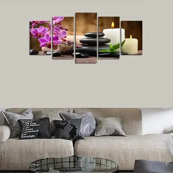 5 Panel Canvas Wall Art Spring Zen Stone Canvas Print Painting Orchid Flower Home Picture Frame
5 Panel Canvas Wall Art Spring Zen Stone Canvas Print Painting Orchid Flower Home Picture Frame
