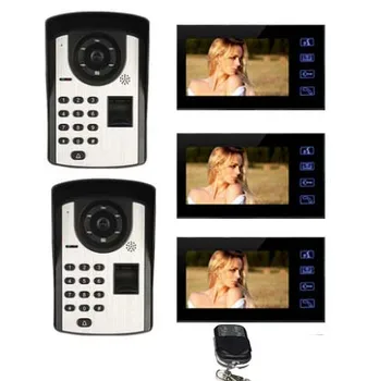 MOUNTAINONE 7" Screen Video Door Phone Doorbell Intercom System+Waterproof Fingerprint Code Keypad Remote Access Door Camera 2V3
MOUNTAINONE 7" Screen Video Door Phone Doorbell Intercom System+Waterproof Fingerprint Code Keypad Remote Access Door Camera 2V3