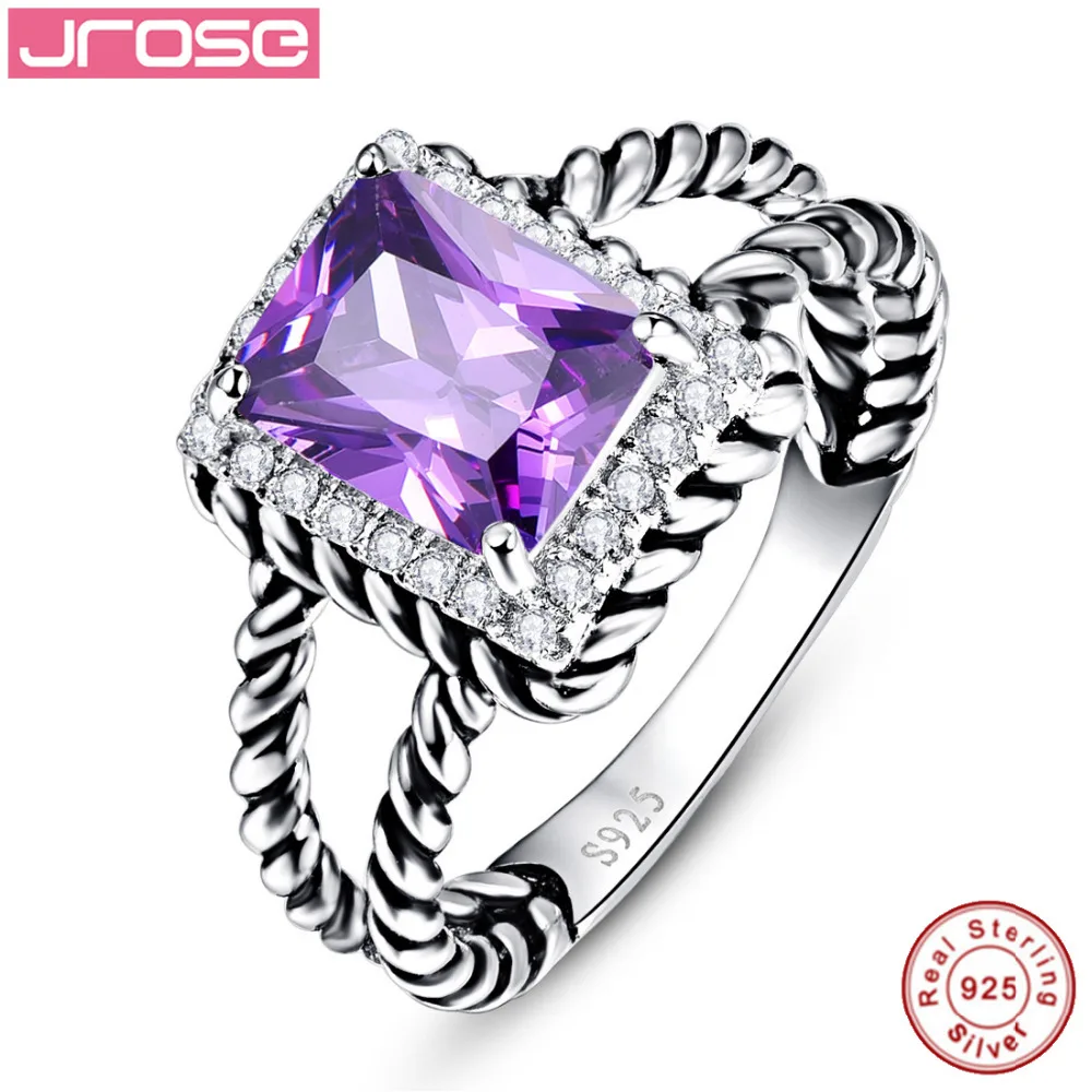 Jrose 3.8ct Retro Jewelry 100% 925 Standard Sterling Silver Rings Purple Lady Wedding Anniversary Ring Free Shipping
Jrose 3.8ct Retro Jewelry 100% 925 Standard Sterling Silver Rings Purple Lady Wedding Anniversary Ring Free Shipping