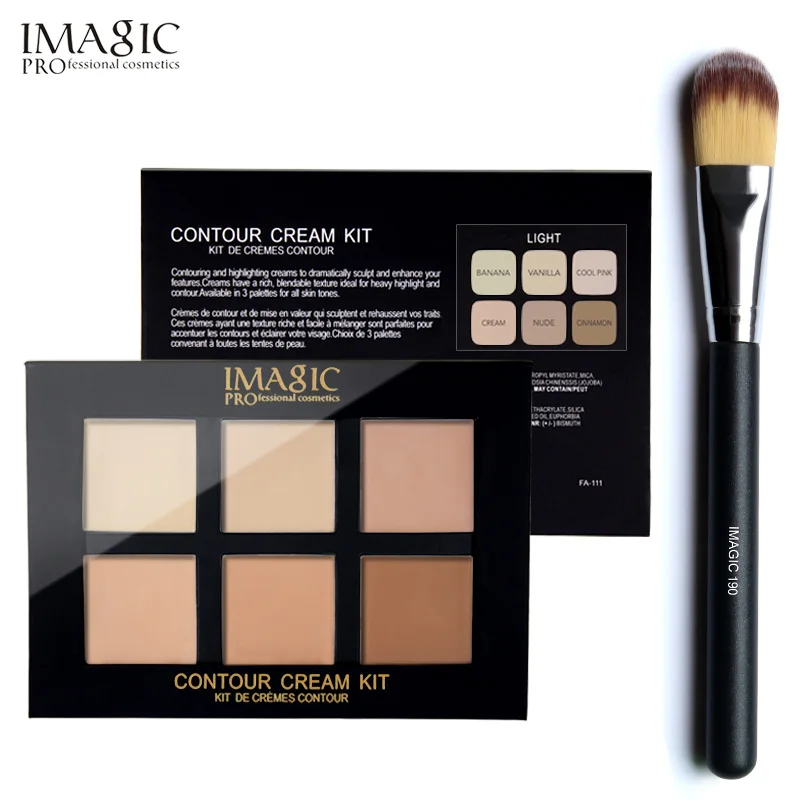 IMAGIC Concealer Makeup Kit 6 Colors Face Cream Contour Palette Concealer With Make-up Brushes Face Palette Kit
IMAGIC Concealer Makeup Kit 6 Colors Face Cream Contour Palette Concealer With Make-up Brushes Face Palette Kit