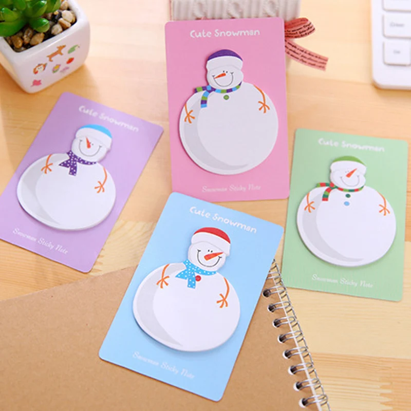 4Pcs/Lot Snowman Sticky Note Colored Christmas Snowman Memo Pad Paper Sticky Note Notepad Kawaii Stationery School Supplie
4Pcs/Lot Snowman Sticky Note Colored Christmas Snowman Memo Pad Paper Sticky Note Notepad Kawaii Stationery School Supplie