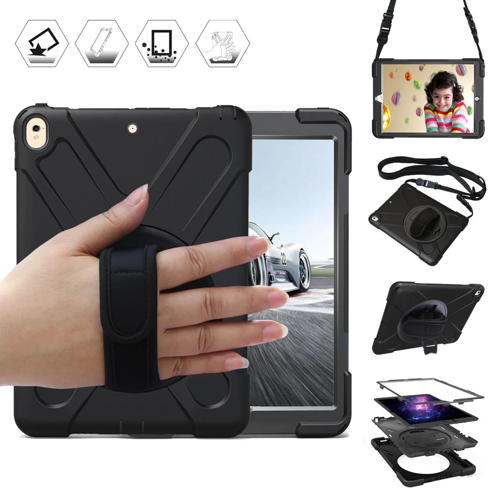 Redlai Case For iPad Pro 10.5 inch,360 Degree Rotatable with Kickstand,Hand strap & Adjust Shoulder Strap Shockproof Tablet Case
Redlai Case For iPad Pro 10.5 inch,360 Degree Rotatable with Kickstand,Hand strap & Adjust Shoulder Strap Shockproof Tablet Case