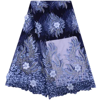 Sky Blue African Lace Fabric With 5 Yards Of 3D Lace Fabric Wedding High Quality African Beaded Lace Fabric And 3D Flowers Y1439
Sky Blue African Lace Fabric With 5 Yards Of 3D Lace Fabric Wedding High Quality African Beaded Lace Fabric And 3D Flowers Y1439