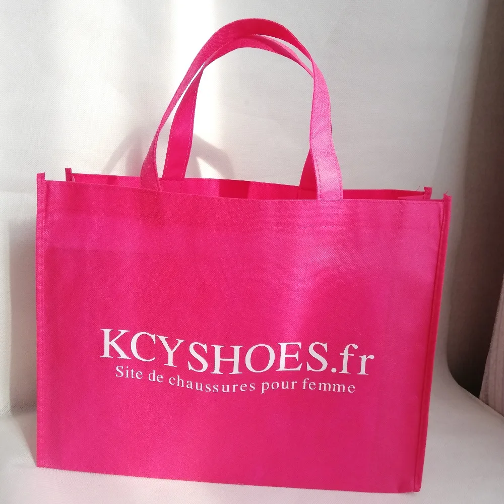 Wholesale 500pcs/lot Custom 80g Reusable Non Woven in Shopping Tote Bags Rose Pink Color with Your LOGO Printed for Trade Show
Wholesale 500pcs/lot Custom 80g Reusable Non Woven in Shopping Tote Bags Rose Pink Color with Your LOGO Printed for Trade Show