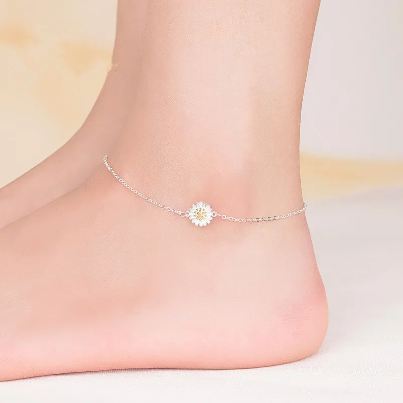 2019 Fashion 925 Sterling Silver Anklet Fine Jewelry Simple Daisy Foot Chain For Women Girl S925 Silver Ankle Chain Leg Bracelet
2019 Fashion 925 Sterling Silver Anklet Fine Jewelry Simple Daisy Foot Chain For Women Girl S925 Silver Ankle Chain Leg Bracelet