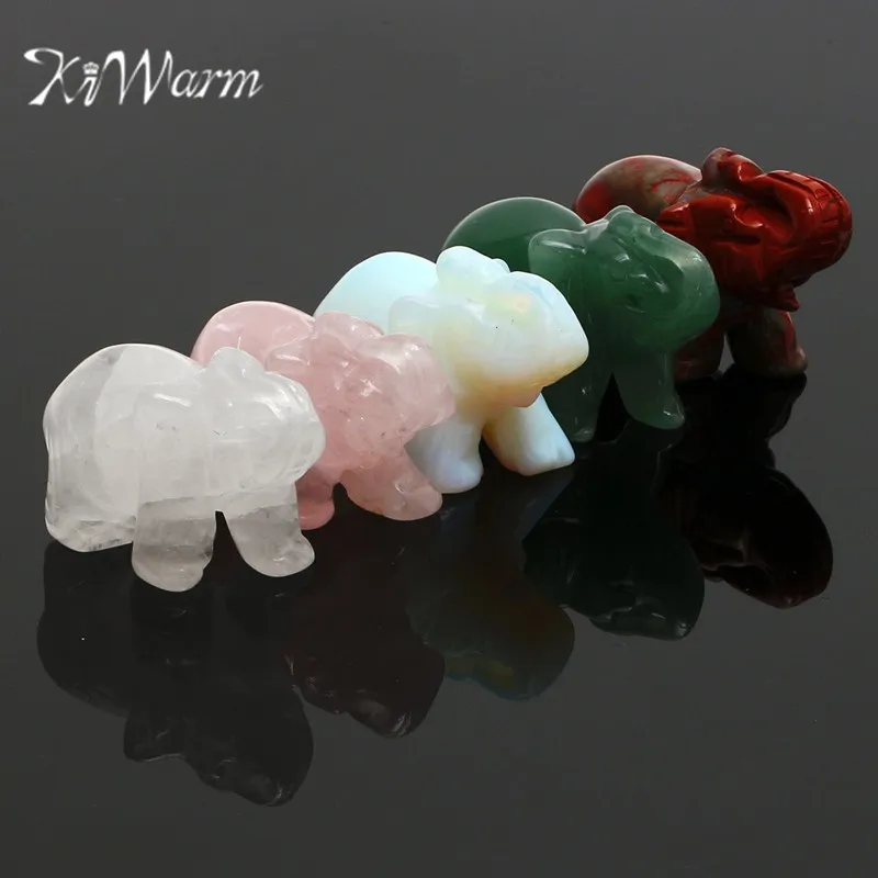 KiWarm Natural Hand Carved Elephant Gemstone Animal Figurine Crystal Stone Crafts Ornament Home Office Desktop DIY Decor Gift
KiWarm Natural Hand Carved Elephant Gemstone Animal Figurine Crystal Stone Crafts Ornament Home Office Desktop DIY Decor Gift