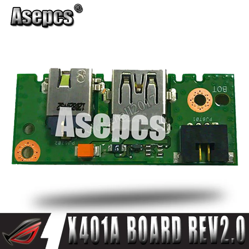 Asepcs X401A_IO плата REV2.0 для For Asus X301A X401A X501A питания ноутбука аудио USB IO Плата интерфейса