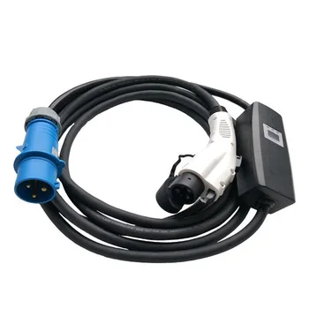 J1772 Type1 16A 10A 8A портативное ev быстрое зарядное устройство chademo Однофазное Schuko Blue CEE