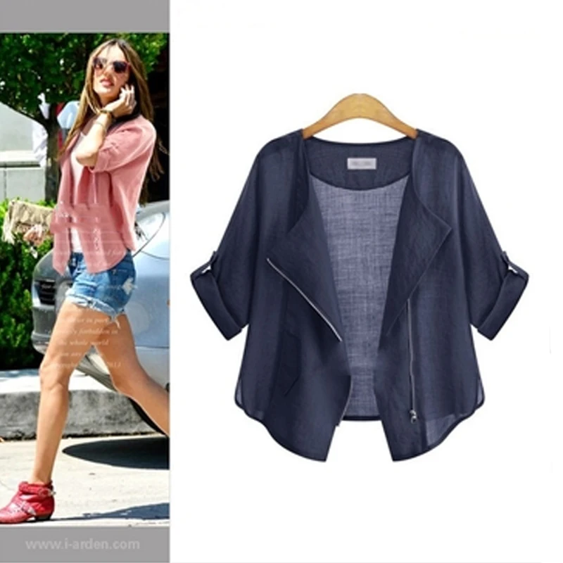 New 2019 Autumn European Style Plus Size 5XL Women Short Jackets Sun protection Cardigan Clothing Ladies Outerwear Loose Coats
New 2019 Autumn European Style Plus Size 5XL Women Short Jackets Sun protection Cardigan Clothing Ladies Outerwear Loose Coats