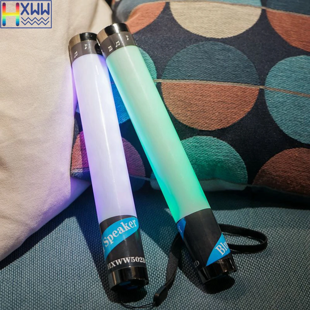 HXWW Portable festival concert glow LED light stick Bluetooth wireless speaker support touch voice control
HXWW Portable festival concert glow LED light stick Bluetooth wireless speaker support touch voice control