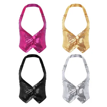 MSemis Women Jazz Vest Shiny Vest Tops for Jazz Dance Ladies Sparky Backless Halter Neck Vest Waistcoat for Jazz Dance Tank Top
MSemis Women Jazz Vest Shiny Vest Tops for Jazz Dance Ladies Sparky Backless Halter Neck Vest Waistcoat for Jazz Dance Tank Top