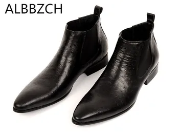 Mens fashion embossed cow leather ankle boots men pointed toe slip on high grade office work boots spring autumn high top shoes
Mens fashion embossed cow leather ankle boots men pointed toe slip on high grade office work boots spring autumn high top shoes