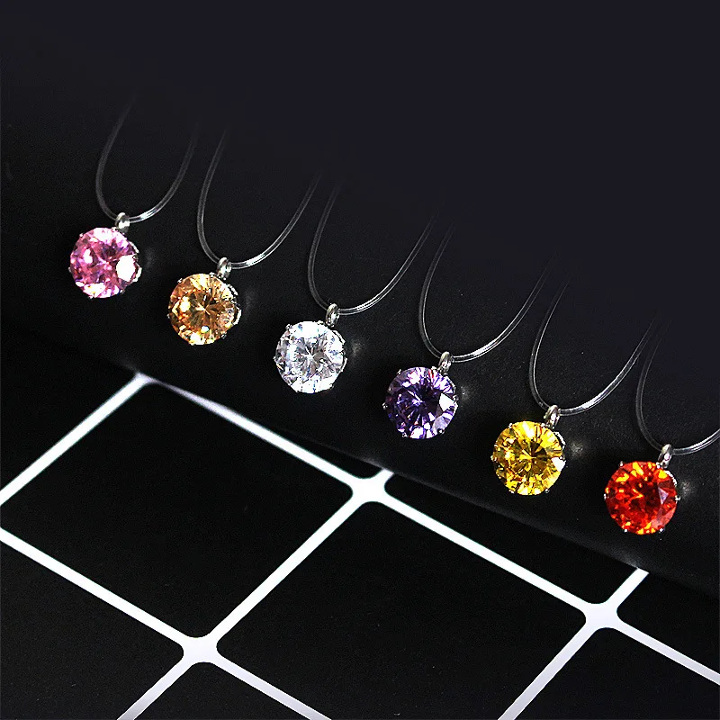 New Transparent Elastic Rope Fishing Line Necklace Fashion Female Clavicle Invisible Color Zircon Pendant Mermaid Tears Pendant
New Transparent Elastic Rope Fishing Line Necklace Fashion Female Clavicle Invisible Color Zircon Pendant Mermaid Tears Pendant