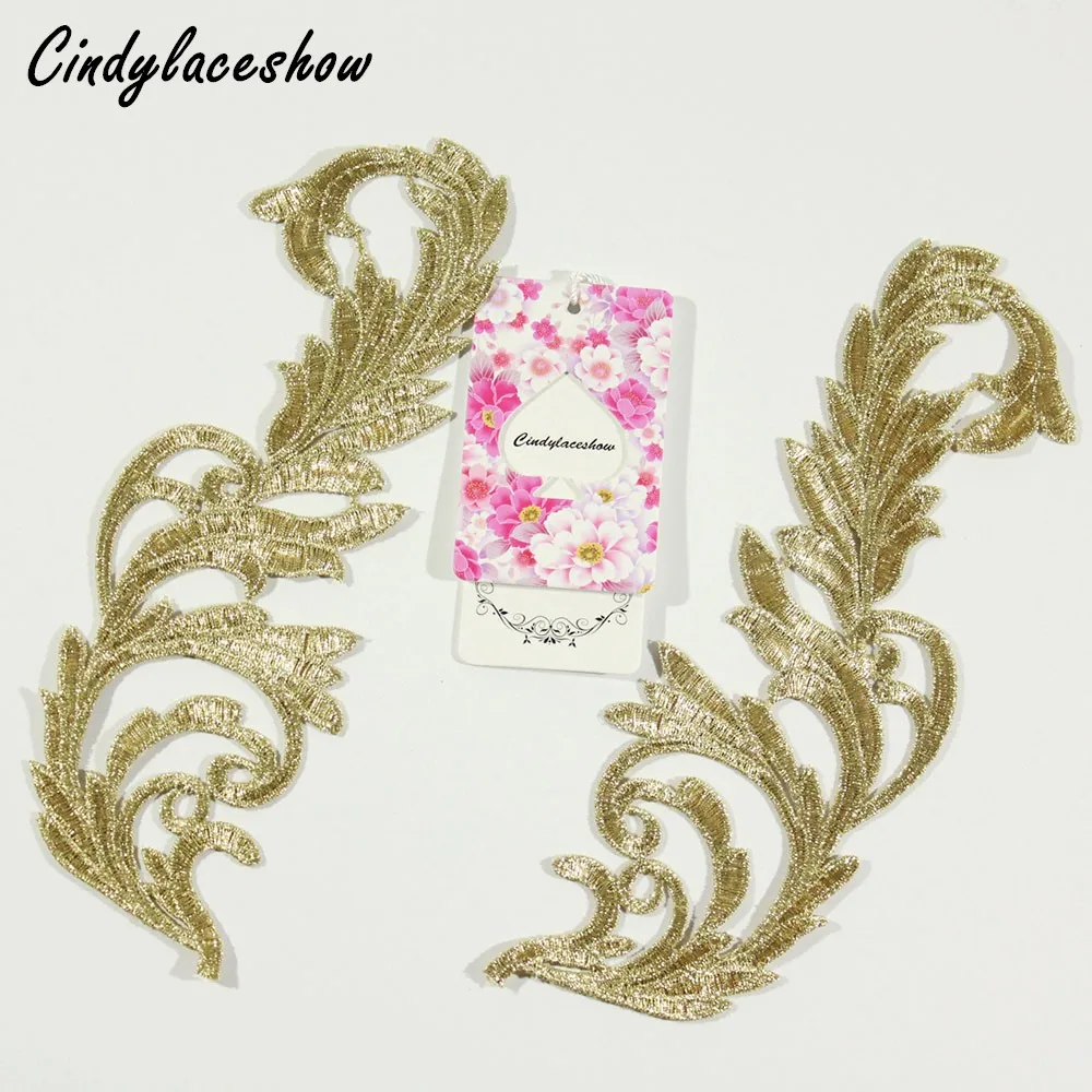 1 Mirror Pair Gold Lace Applique Flower Vintage Lace Motifs Venise Lace Trim Wedding Dress Garment Sewing Appliques Accessories
1 Mirror Pair Gold Lace Applique Flower Vintage Lace Motifs Venise Lace Trim Wedding Dress Garment Sewing Appliques Accessories