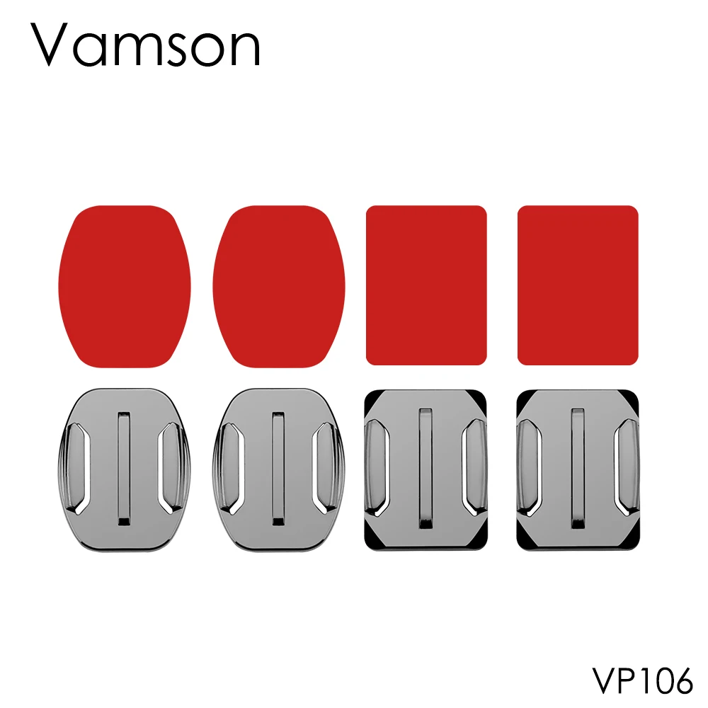 Vamson accessories 8 PCS flat curved adhesive surfboard embossed helmet for Gopro Hero 7 6 5 4 for xiaomi for SJCAM camera VP106
Vamson accessories 8 PCS flat curved adhesive surfboard embossed helmet for Gopro Hero 7 6 5 4 for xiaomi for SJCAM camera VP106