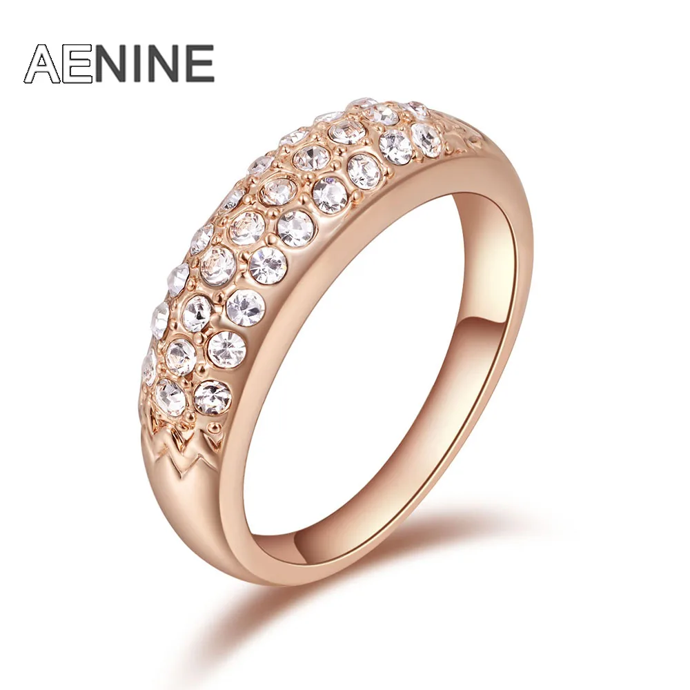 AENINE Trendy Ring Jewelry White Gold Color Genuine Austrian Crystal Pave Setting Engagement Ring For Women Anel L2010018300
AENINE Trendy Ring Jewelry White Gold Color Genuine Austrian Crystal Pave Setting Engagement Ring For Women Anel L2010018300