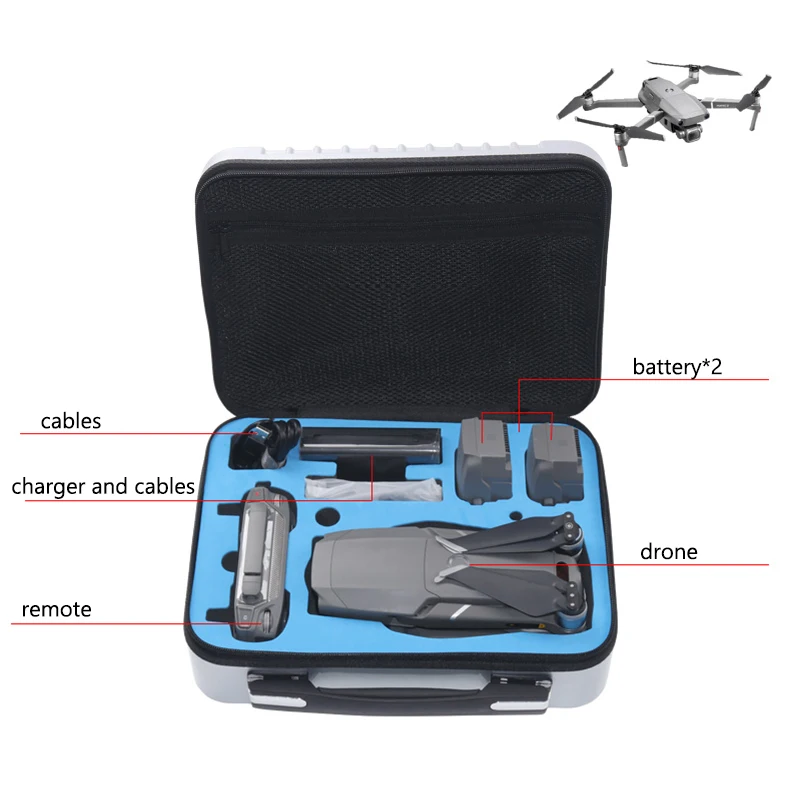 Mavic 2 Storage Bag Carrying Case for DJI Mavic 2 Pro/Mavic 2 Zoom Drone Handbag Remote Charger 3 Batteries Accessories Storage
Mavic 2 Storage Bag Carrying Case for DJI Mavic 2 Pro/Mavic 2 Zoom Drone Handbag Remote Charger 3 Batteries Accessories Storage