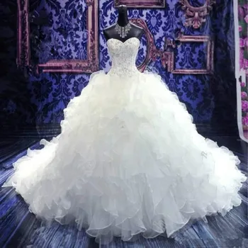 Vestido De Noiva Fashion White Lace Wedding Party Dress Beaded Prom Gown Custom Made
Vestido De Noiva Fashion White Lace Wedding Party Dress Beaded Prom Gown Custom Made