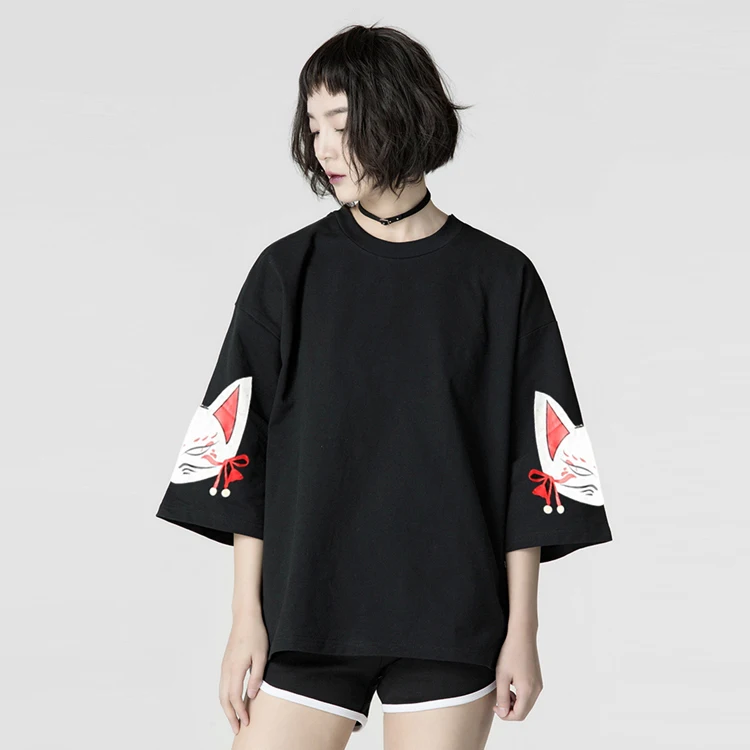 Harajuku Cat T-shirt Women Kawaii Cat Print Black White Tops Female Loose T Shirts Girls Tops Tee Summer
Harajuku Cat T-shirt Women Kawaii Cat Print Black White Tops Female Loose T Shirts Girls Tops Tee Summer