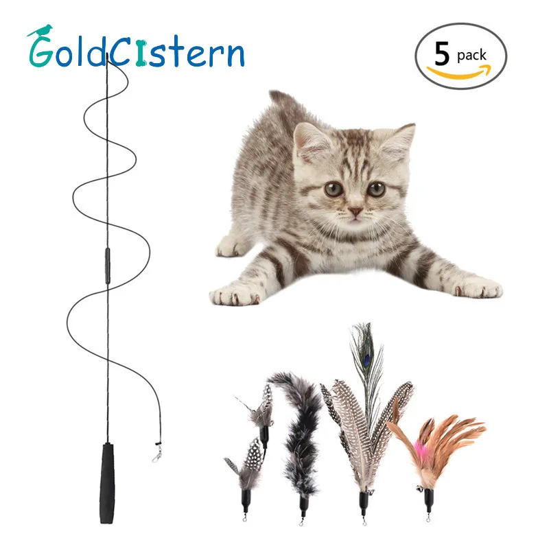 With 5 Replacement Heads Multi Feather Cat Teaser Cat Toy Pet Toy Funny Cat Feather Stick With A Bell Cats Toy Flying Training
With 5 Replacement Heads Multi Feather Cat Teaser Cat Toy Pet Toy Funny Cat Feather Stick With A Bell Cats Toy Flying Training