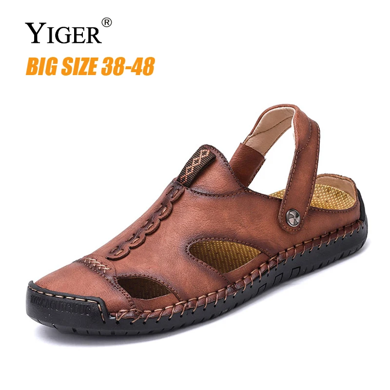 YIGER New men casual Sandals beach sandals large size man cow leather leisure shoes male slippers slip-on non-slip sandals 291
YIGER New men casual Sandals beach sandals large size man cow leather leisure shoes male slippers slip-on non-slip sandals 291