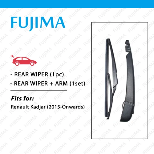 Rear Wiper Blade and Arm for Renault Kadjar (2015-Onwards) Back Window Windscreen Rear Wiper Arm
Rear Wiper Blade and Arm for Renault Kadjar (2015-Onwards) Back Window Windscreen Rear Wiper Arm