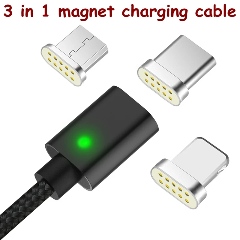2018 New 3 IN 1 Multi-function Magnetic Phone charging & data transmission cable Type-C Micro-USB 8-Pin adapters magnetic cable
2018 New 3 IN 1 Multi-function Magnetic Phone charging & data transmission cable Type-C Micro-USB 8-Pin adapters magnetic cable
