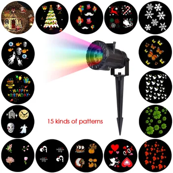15 PCS RF Wireless Remote Control LED Projection Lamp Lawn Decoration Colorful Lantern Decorative Lights for Halloween Christmas
15 PCS RF Wireless Remote Control LED Projection Lamp Lawn Decoration Colorful Lantern Decorative Lights for Halloween Christmas