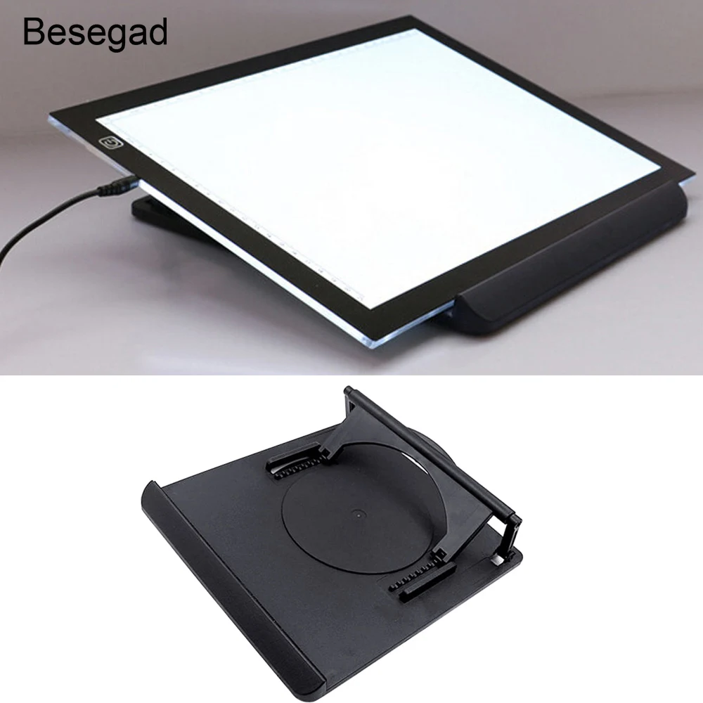 Besegad 360 Degree Adjustable Flexible Rotating Heat Dispersion Holder Stand Base for LED Drawing Copy Tracing Board Black
Besegad 360 Degree Adjustable Flexible Rotating Heat Dispersion Holder Stand Base for LED Drawing Copy Tracing Board Black
