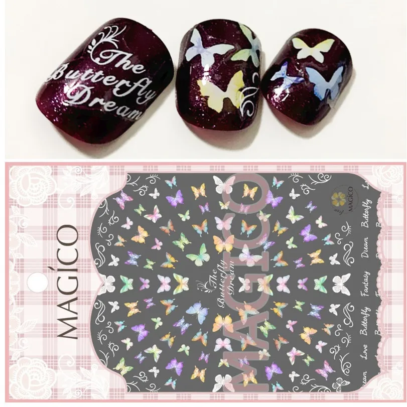 Newest 3d nail art sticker MAGICO nail M-240 butterfly Template Decals Tool DIY Nail Decoration Tools
Newest 3d nail art sticker MAGICO nail M-240 butterfly Template Decals Tool DIY Nail Decoration Tools