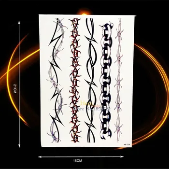 1PC Hot Waterproof Black Chains Designs Temporary Tattoo Men Body Art Arm Shoulder Chest Tatoo HHB-238 Metallic Tattoo Bracelets
1PC Hot Waterproof Black Chains Designs Temporary Tattoo Men Body Art Arm Shoulder Chest Tatoo HHB-238 Metallic Tattoo Bracelets