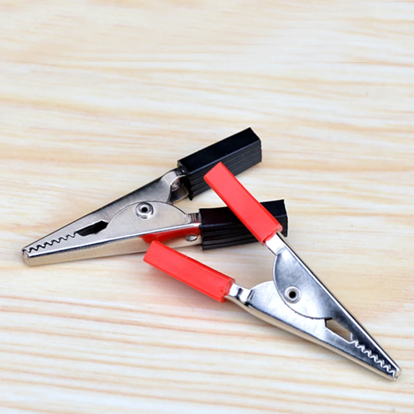 5pcs /set Insulated Crocodile Clip Plastic Handle Cable Test Lead Metal Crocodile Clamps 50mm Length
5pcs /set Insulated Crocodile Clip Plastic Handle Cable Test Lead Metal Crocodile Clamps 50mm Length