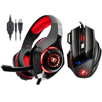 Kotion EACH Stereo Gaming Headset for Xbox One PS4 PC Surround Sound Over-Ear Headphones + 7 Button 3200DPI Pro Gaming Mouse
Kotion EACH Stereo Gaming Headset for Xbox One PS4 PC Surround Sound Over-Ear Headphones + 7 Button 3200DPI Pro Gaming Mouse