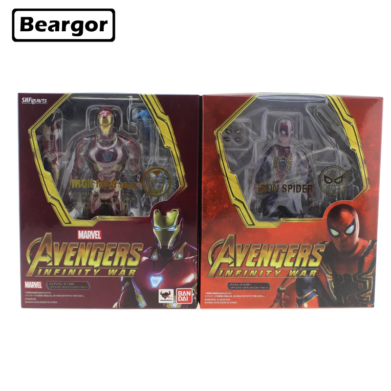 NEW 6" Marvel Hero Avengers 3 Iron Man MK50 & Iron Spider SHF Figuarts Moveable Boxed 14cm PVC Action Figure Model Doll Toy Gift
NEW 6" Marvel Hero Avengers 3 Iron Man MK50 & Iron Spider SHF Figuarts Moveable Boxed 14cm PVC Action Figure Model Doll Toy Gift