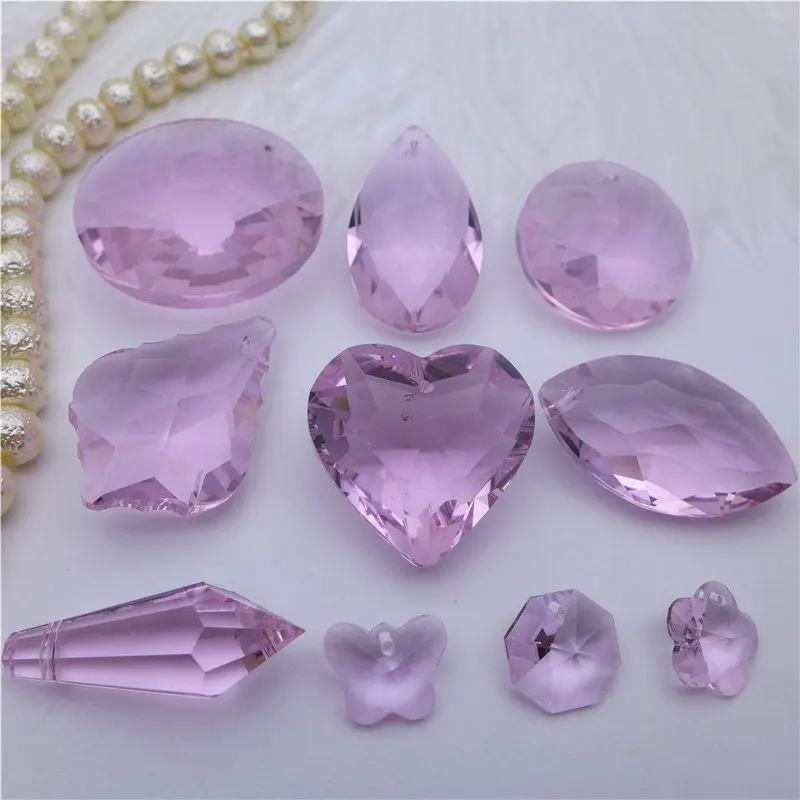 Crystal chandelier pendants glass prism pink pear/heart/round/butterfly/flower shape drop jewelry cutain DIY accessories finding
Crystal chandelier pendants glass prism pink pear/heart/round/butterfly/flower shape drop jewelry cutain DIY accessories finding