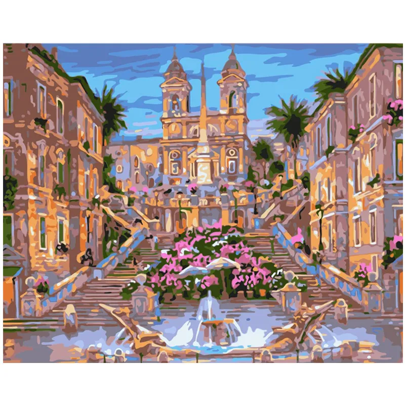 Painting By Numbers DIY Dropshipping 40x50 50x65cm Fantasy flower fountain Landscape Canvas Wedding Decoration Art picture Gift
Painting By Numbers DIY Dropshipping 40x50 50x65cm Fantasy flower fountain Landscape Canvas Wedding Decoration Art picture Gift