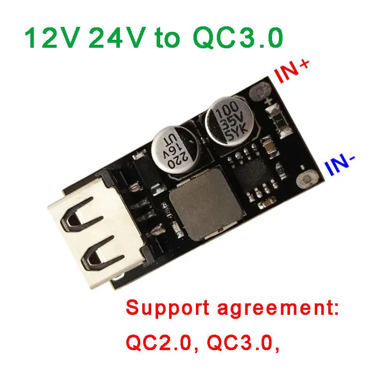 QC 3.0 2.0 USB Fast Quick Charging Module Charge Board Car Phone Charger 12V 24V TO QC 3.0 Buck Module
QC 3.0 2.0 USB Fast Quick Charging Module Charge Board Car Phone Charger 12V 24V TO QC 3.0 Buck Module
