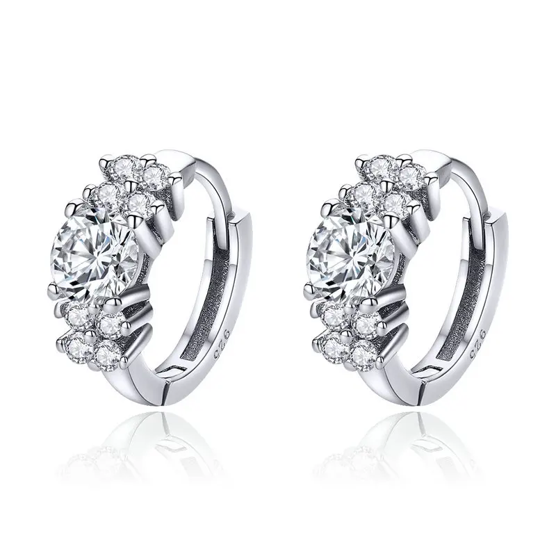 ABAY Authentic 925 Sterling Silver Crystal Round Circle Clear Cubic Zircon Earrings for Women Sterling Silver Wedding Jewelry
ABAY Authentic 925 Sterling Silver Crystal Round Circle Clear Cubic Zircon Earrings for Women Sterling Silver Wedding Jewelry