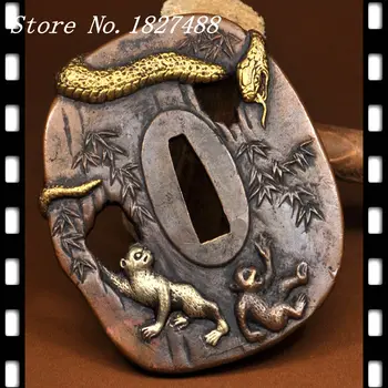 TANTO JAPANESE WAKIZASHI SWORD SAMURAI KATANA GUARD MONKEY AND SNAKE TSUBA HIGH QUALITY HADMADE DIY COPPER FITTINGS
TANTO JAPANESE WAKIZASHI SWORD SAMURAI KATANA GUARD MONKEY AND SNAKE TSUBA HIGH QUALITY HADMADE DIY COPPER FITTINGS