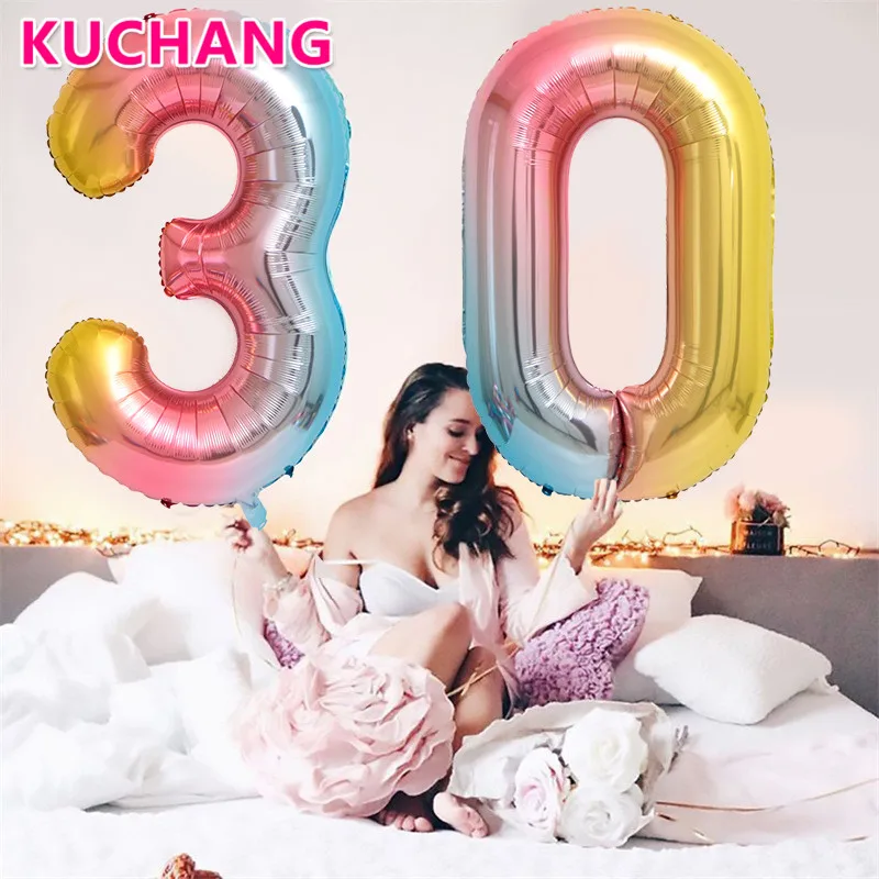50PCS 16/32inch Gradient color Number Foil Balloon Rainbow Digit Birthday Party Decorations kids Figure Wedding Baby Shower Toy
50PCS 16/32inch Gradient color Number Foil Balloon Rainbow Digit Birthday Party Decorations kids Figure Wedding Baby Shower Toy