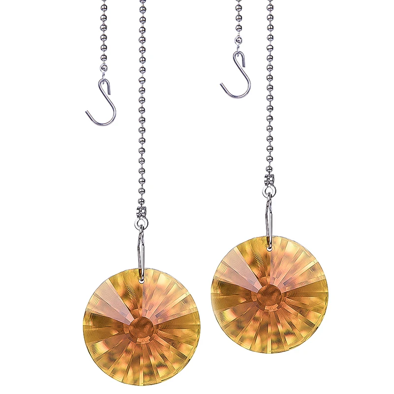 H&D Large Suncatcher Crystal Rainbow Maker | Pull Chain of Light/Fan 40mm Round,Pack of 2
H&D Large Suncatcher Crystal Rainbow Maker | Pull Chain of Light/Fan 40mm Round,Pack of 2