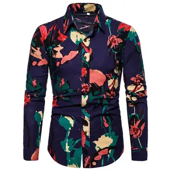 Cotton and linen Long-sleeved Men's Shirt Slim Casual Long-sleeved Shirt for Men Flower Blouse Men New
Cotton and linen Long-sleeved Men's Shirt Slim Casual Long-sleeved Shirt for Men Flower Blouse Men New