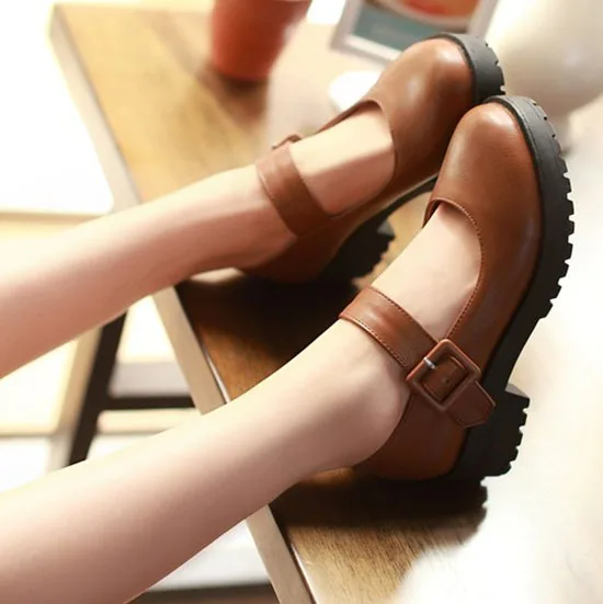 EAGSITY Retro Brown Mary Jane shoes Women block heels round toe buckle strap ladies shoes for party, cartoon,cosplay,dress
EAGSITY Retro Brown Mary Jane shoes Women block heels round toe buckle strap ladies shoes for party, cartoon,cosplay,dress