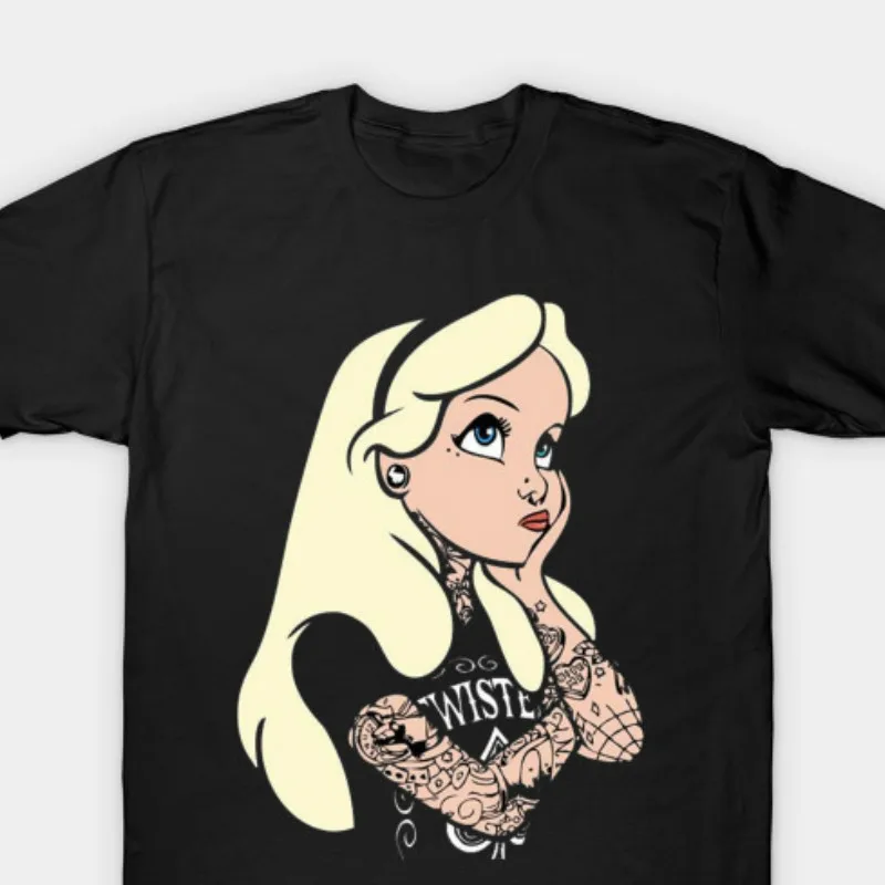 100% Cotton O Neck Custom Printed Tshirt Men T Shirt Alice Tattoo Unique Design Alice In Wonderland Women T Shirt
100% Cotton O Neck Custom Printed Tshirt Men T Shirt Alice Tattoo Unique Design Alice In Wonderland Women T Shirt