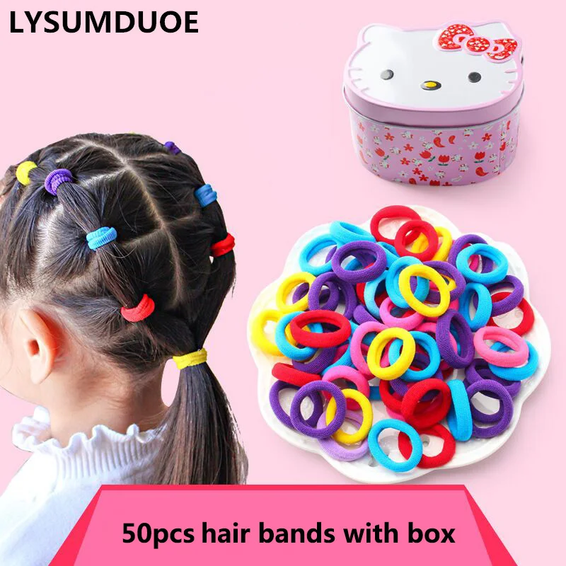 Korean Hair Accessories 50Pcs/Set Hello Kitty Box Scrunchie Solid Candy Color Hoop Cute Rubber Band Elastic Hair Bands for Girls
Korean Hair Accessories 50Pcs/Set Hello Kitty Box Scrunchie Solid Candy Color Hoop Cute Rubber Band Elastic Hair Bands for Girls