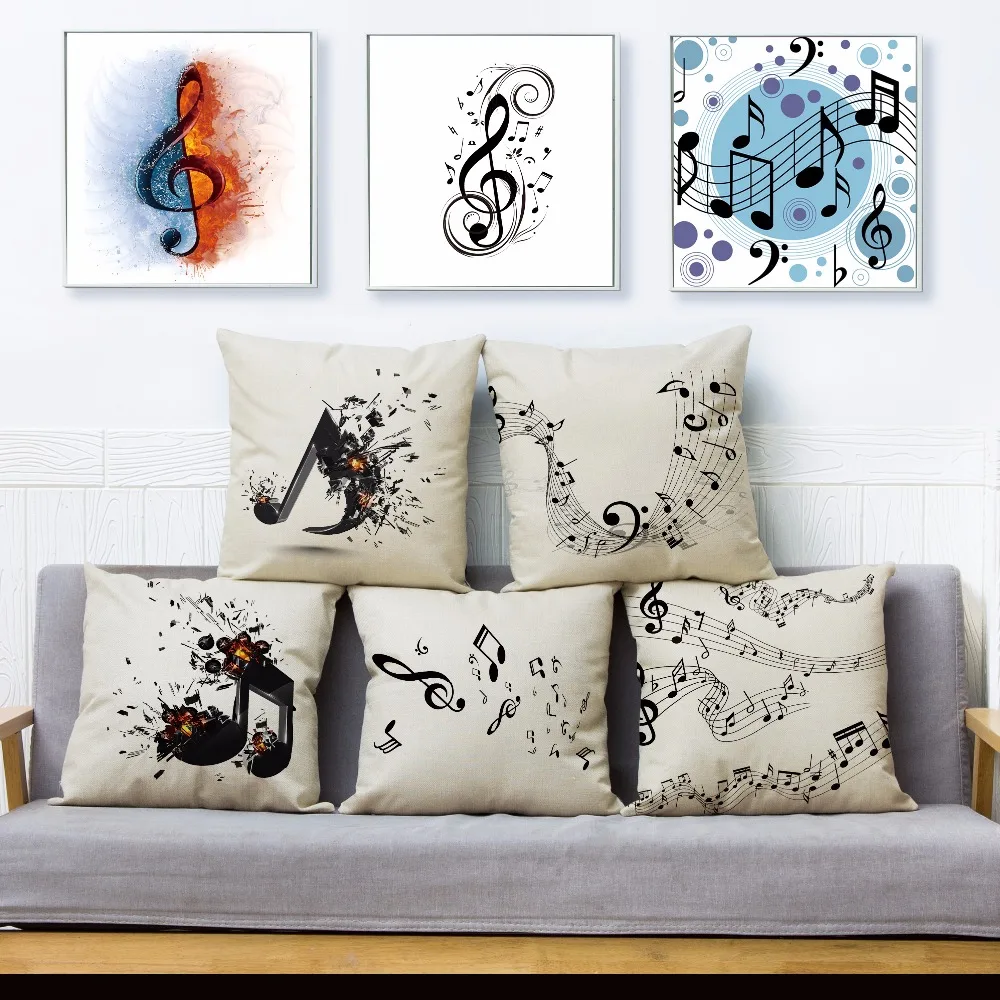 Musical Note Sheet Music Print Throw Pillow Cover 45*45cm Square Cushion Covers Linen Pillows Cases Sofa Home Decor Pillow Case
Musical Note Sheet Music Print Throw Pillow Cover 45*45cm Square Cushion Covers Linen Pillows Cases Sofa Home Decor Pillow Case